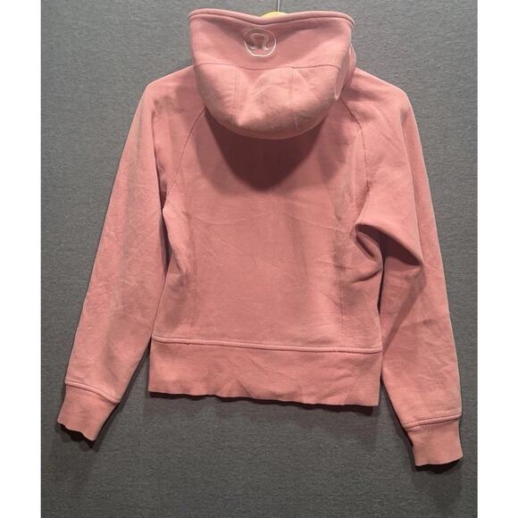 Lululemon Scuba Hoodie Full Zipper Washed Qicksand Mauve Pink Size 4 Rare - Picture 3 of 9